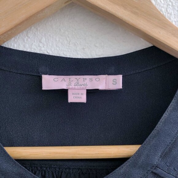 CALYPSO Short Sleeve 100% Silk Dress Size Small - Picture 9 of 9